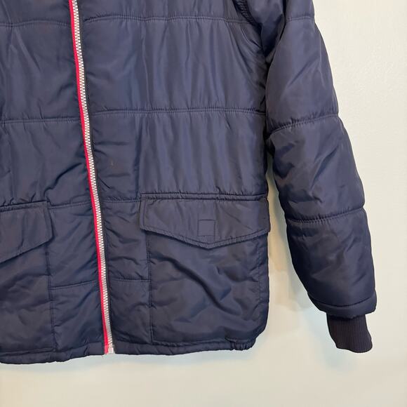 Tommy Hilfiger Jacket Youth Boys XL Blue Puffer Zip Hooded Fleece Lined Outdoor - Picture 3 of 10